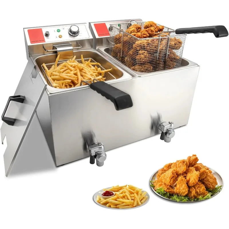 Kitchen Frying Machine with Basket and Lid