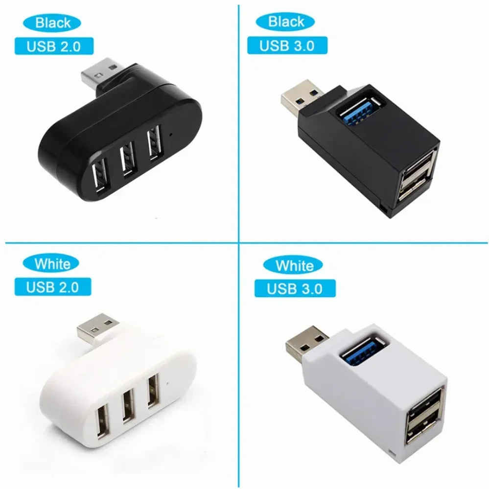 USB Hub 2.0 Adapter High Speed U Disk Reader Splitter