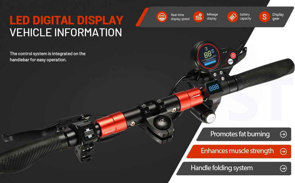 1200w Powerful Adult E-Scooters With Foldable Design