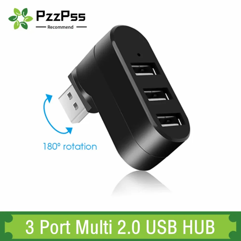 USB Hub 2.0 Adapter High Speed U Disk Reader Splitter