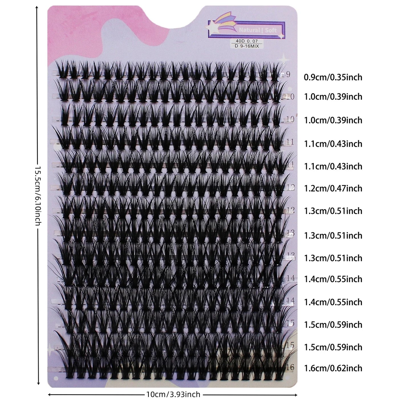 Natural Thick Fake Eyelash 3D Strip Individual Lashes