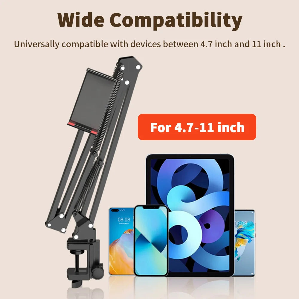 Tablet Holder for Bed with 90cm Metal Arm 360° Rotating - WORLDZii