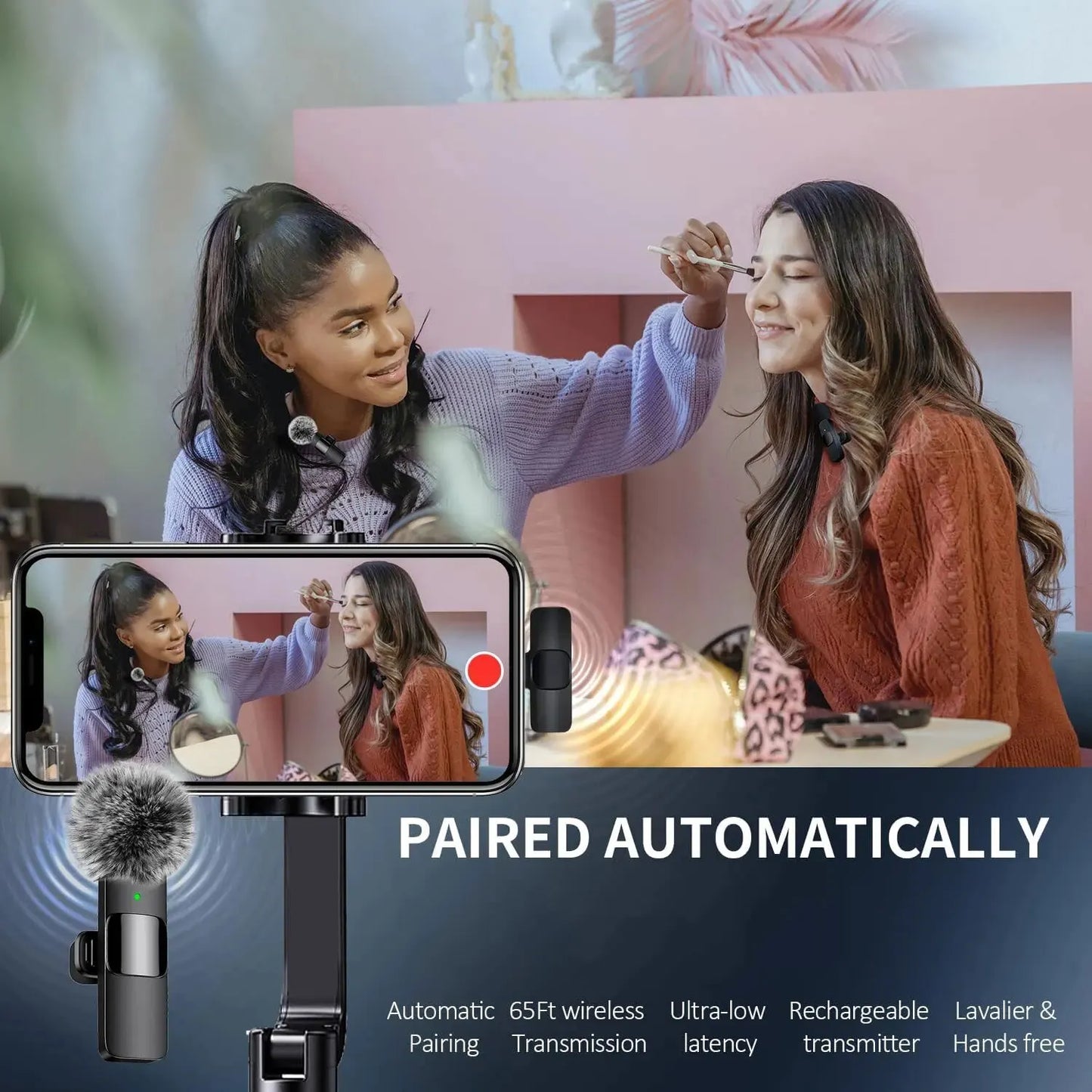 NEW Wireless Lavalier Microphone Audio Video Recording Mini Mic - WORLDZii