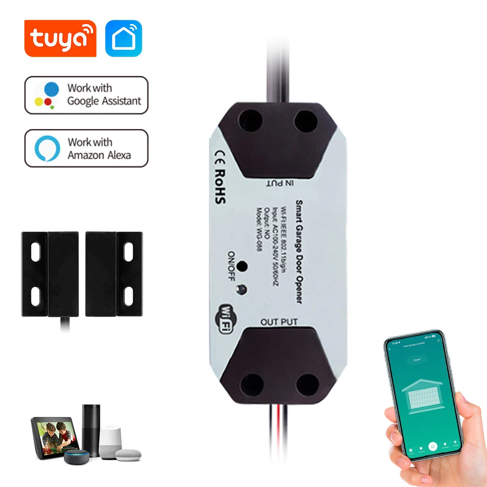 Tuya Automatic Wi-Fi Garage Door Controller - WORLDZii