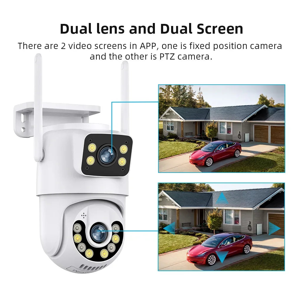 4K 8MP Wi-Fi PTZ Camera Two-Way Audio Video Surveillance P2P IPC360 Home