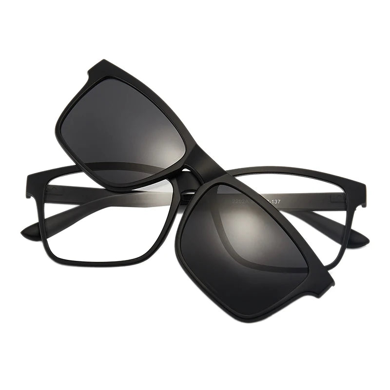 6 In 1 Men and Women Polarized Optical Magnetic Sunglasses Clip