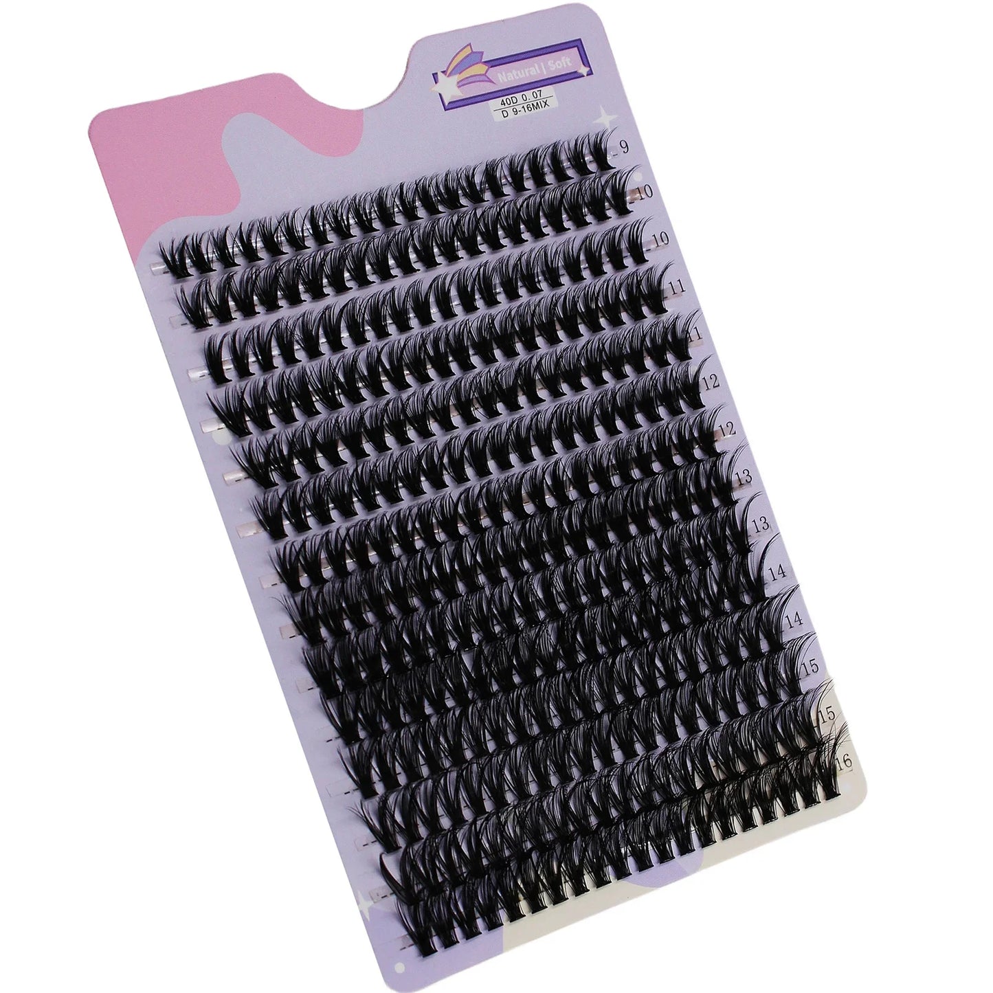 Natural Thick Fake Eyelash 3D Strip Individual Lashes