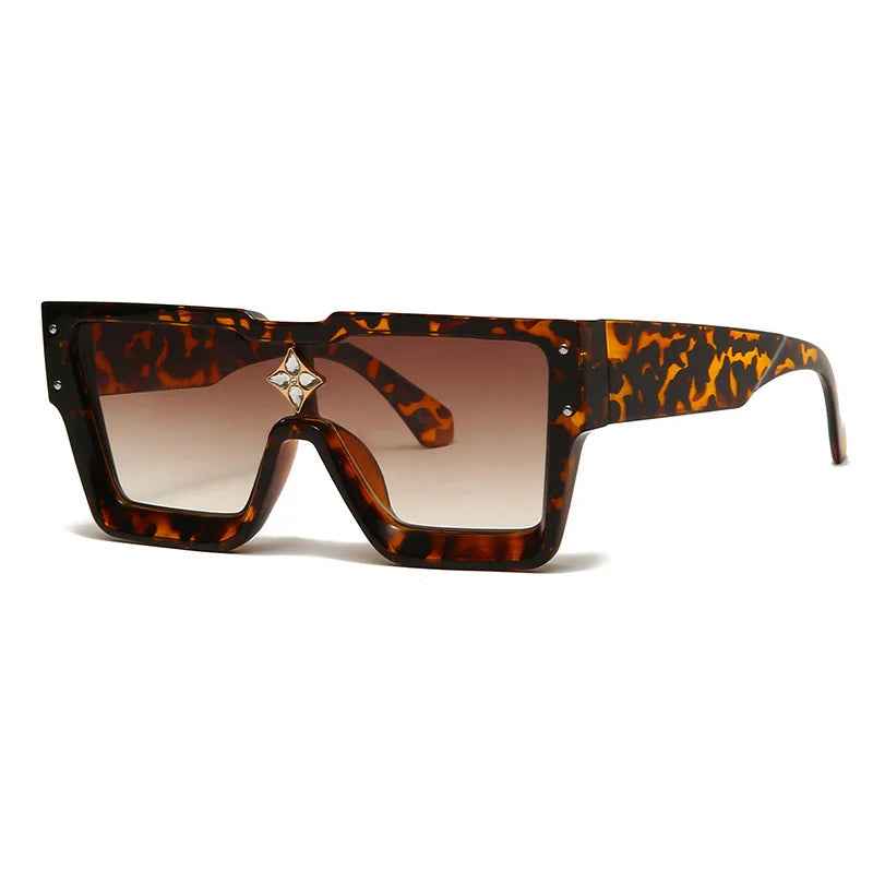 Luxury Crystal Oversized Women Square Sunglasses