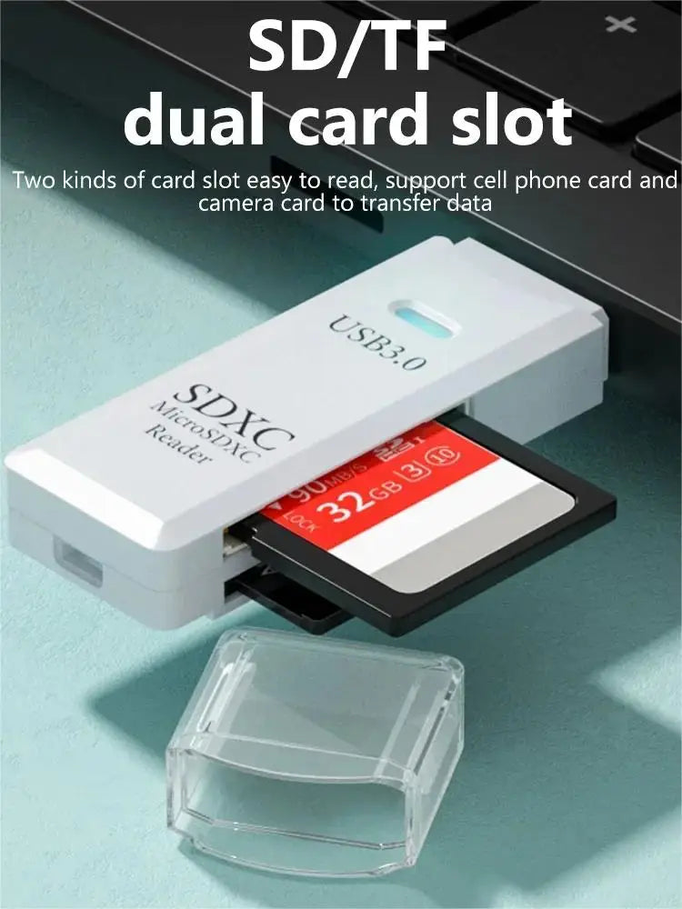 Multi-Functional 2-in-1 High-speed USB 3.0/2.0 Card Reader
