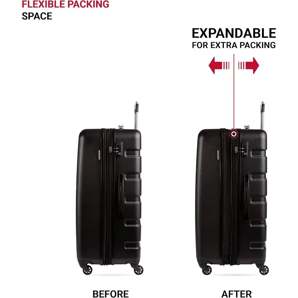 Hardside 3 Piece Expandable Luggage with Spinner Wheels