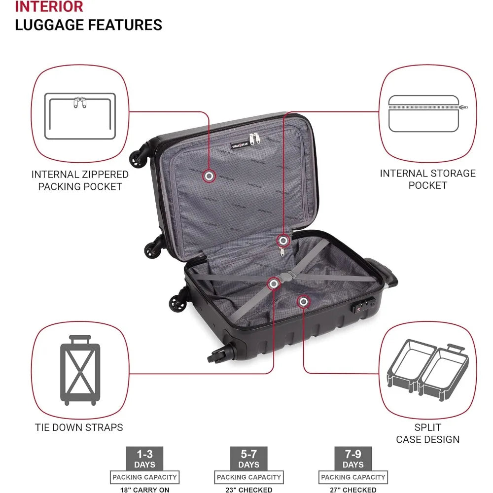 Hardside 3 Piece Expandable Luggage with Spinner Wheels