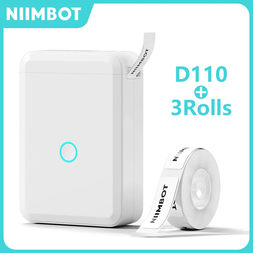 Niimbot D110 Mini Portable Thermal Ink Free Printer with Self-Adhesive Labels