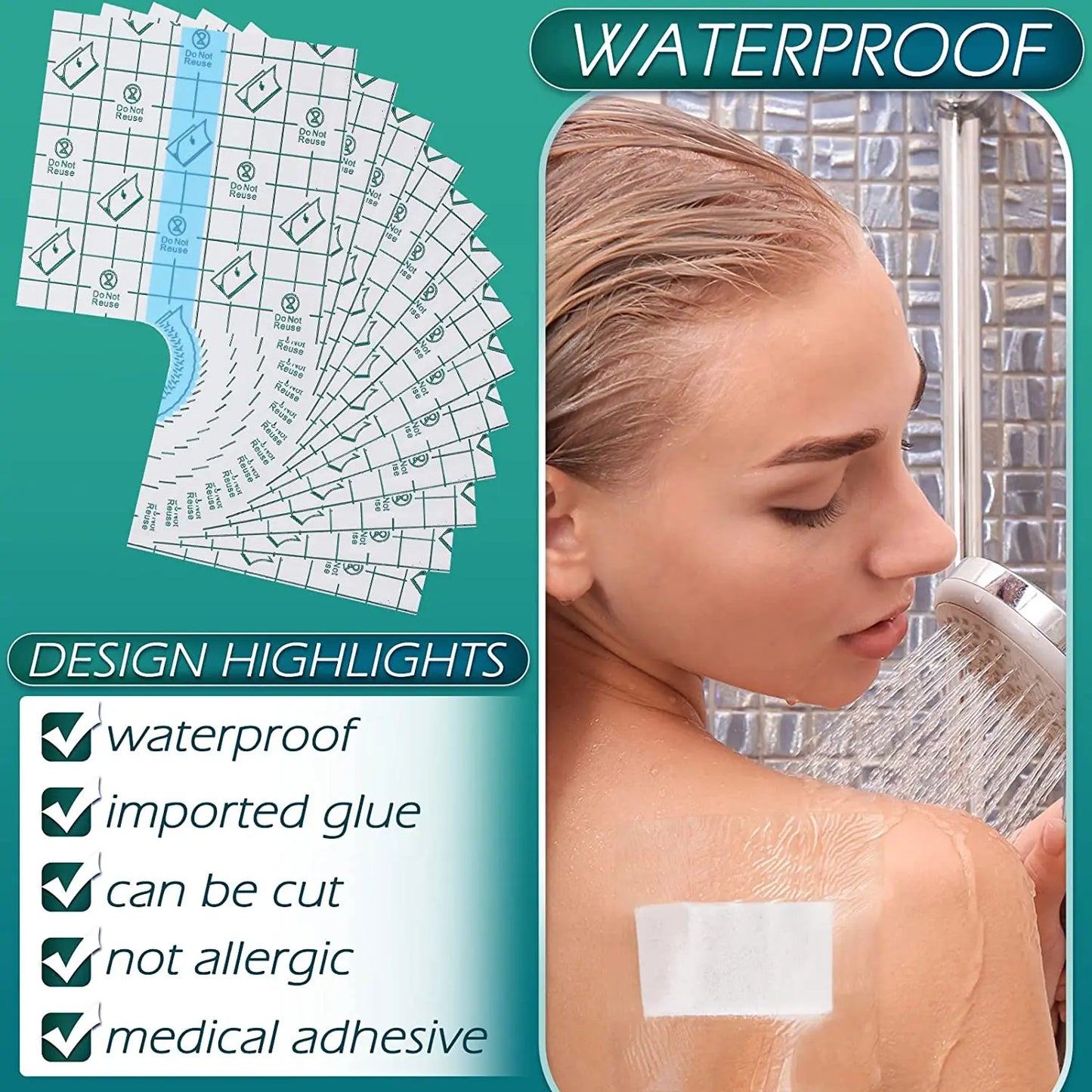 100pcs/ 50pcs Medical Adhesive Transparent Tape - WORLDZii