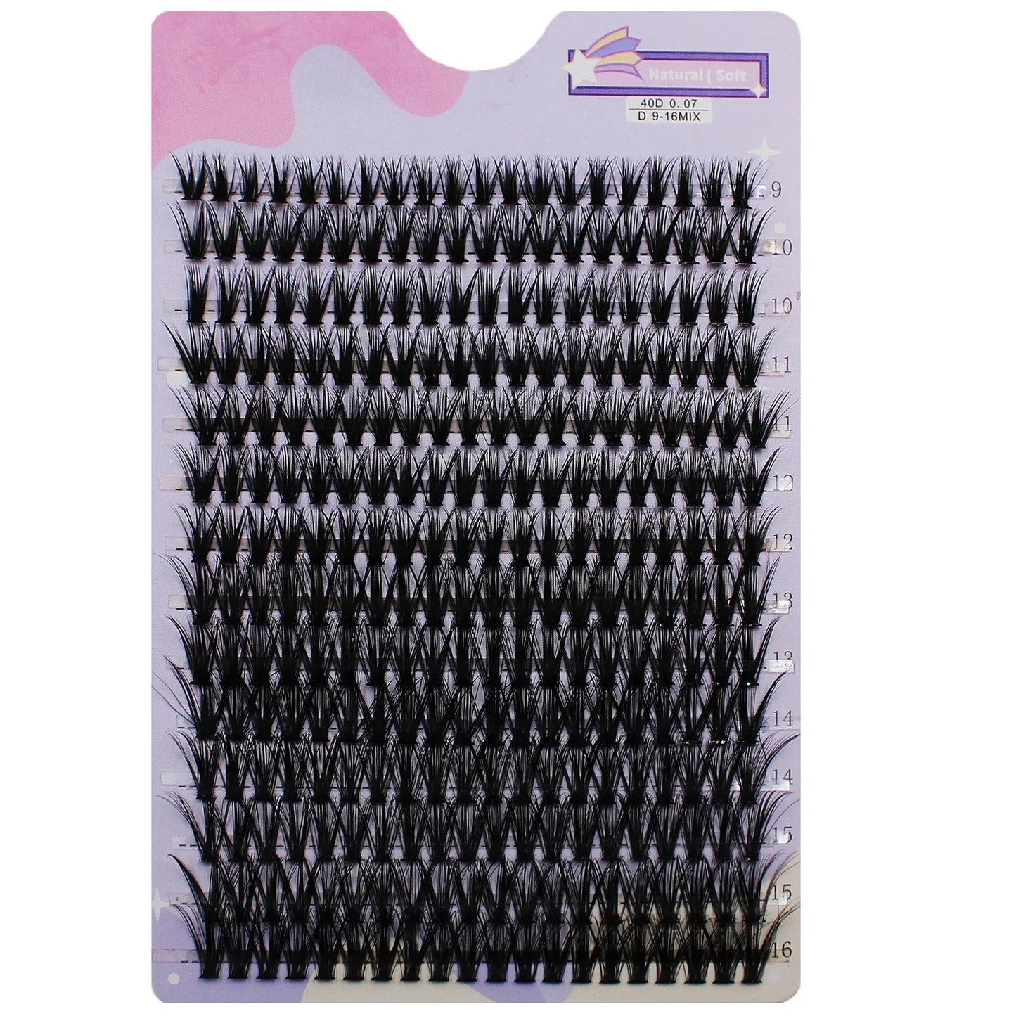 Natural Thick Fake Eyelash 3D Strip Individual Lashes