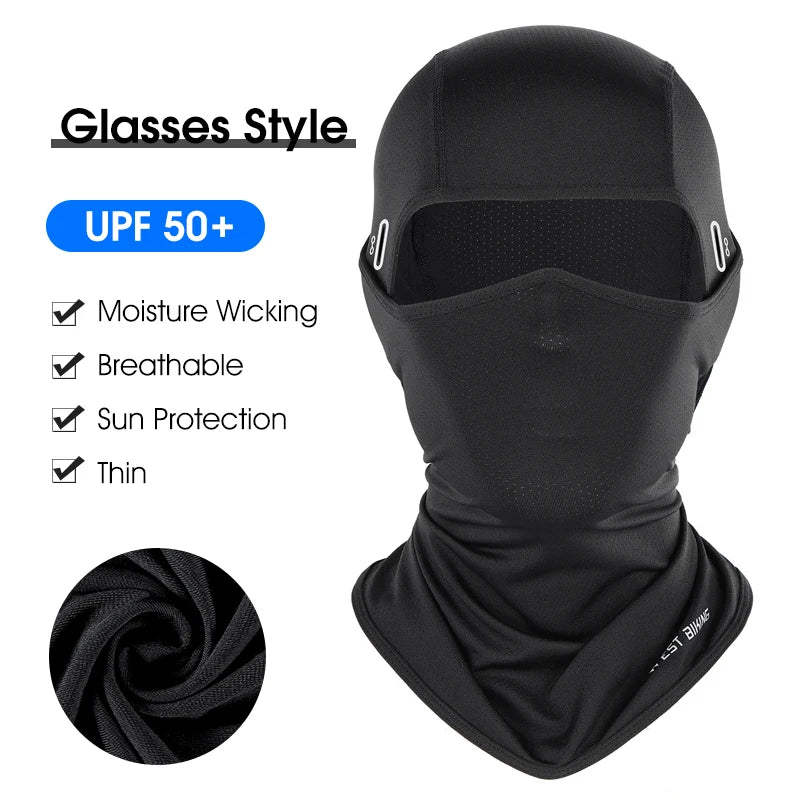 Men Full Face Mask Bicycle Motorcycle Running Cooling Sport Gear