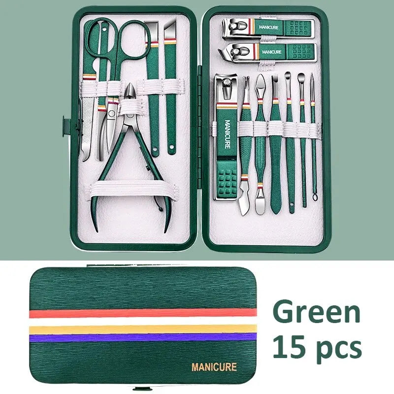 Ouriner 6-18Pcs Portable Manicure and Pedicure Set