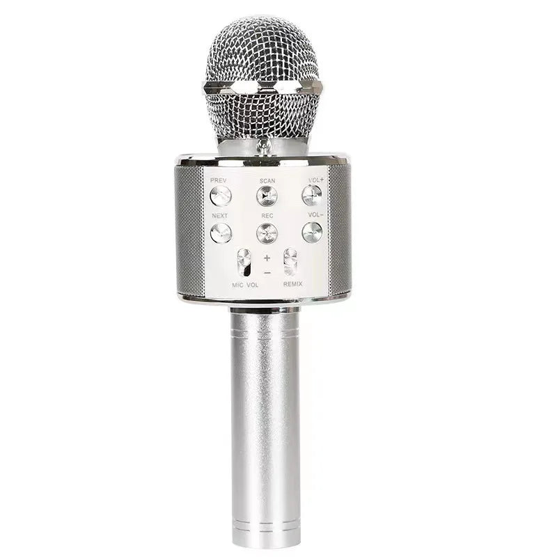 Portable Handheld Wireless Karaoke Microphone Speaker Microphone for Kids Music Player Singing Recorder KTV - WORLDZii