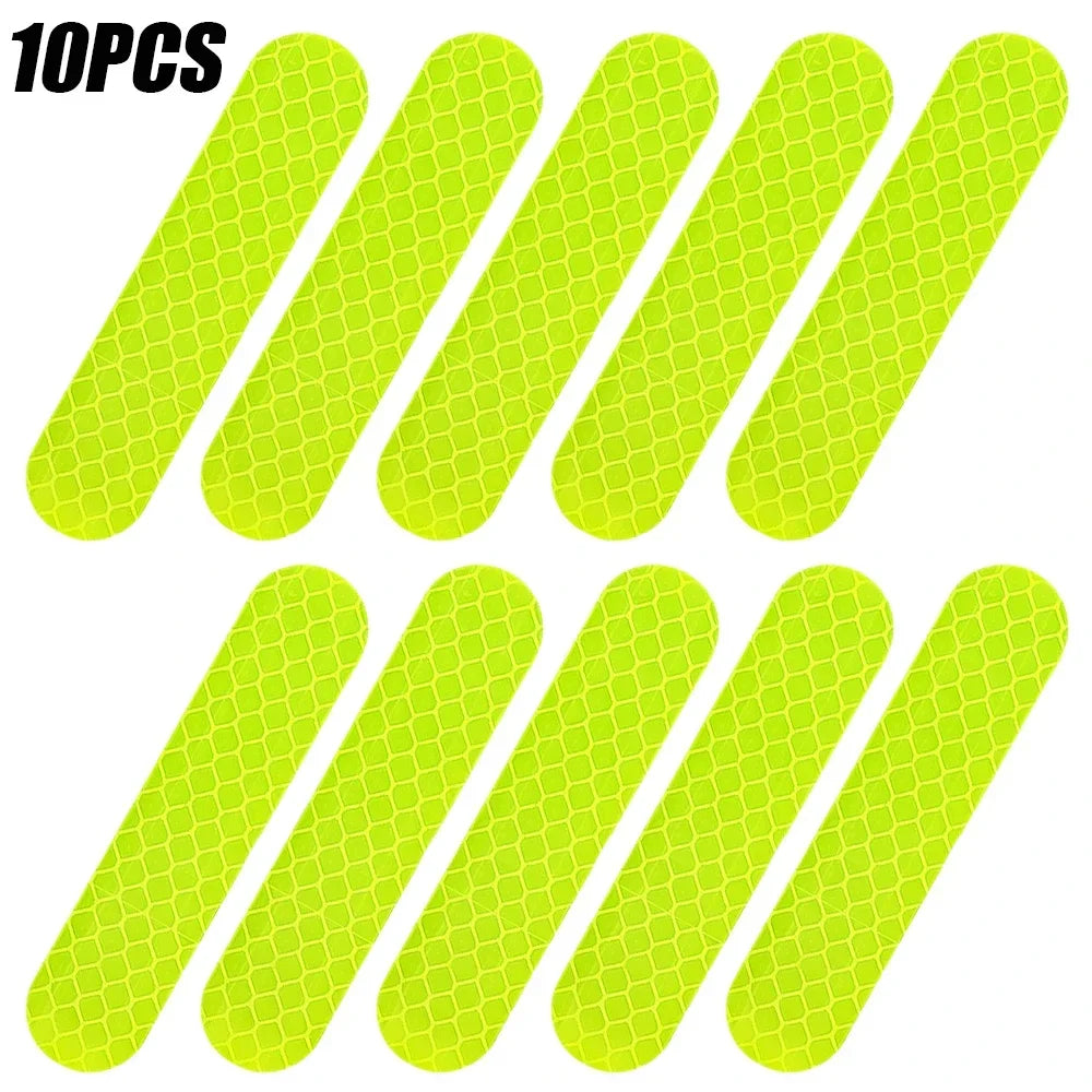 80-10PCS Waterproof High Visibility Reflector Tape for Night Riding or Walking - WORLDZii