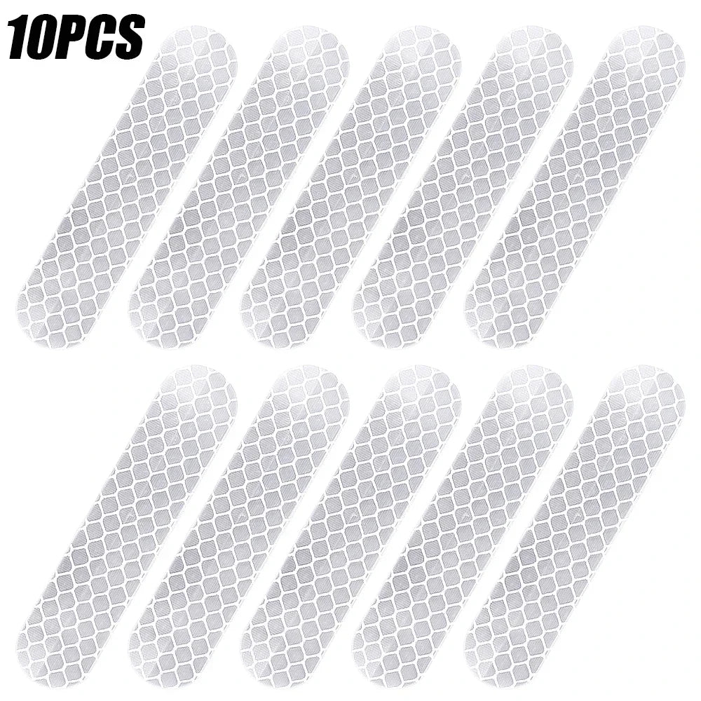 80-10PCS Waterproof High Visibility Reflector Tape for Night Riding or Walking - WORLDZii