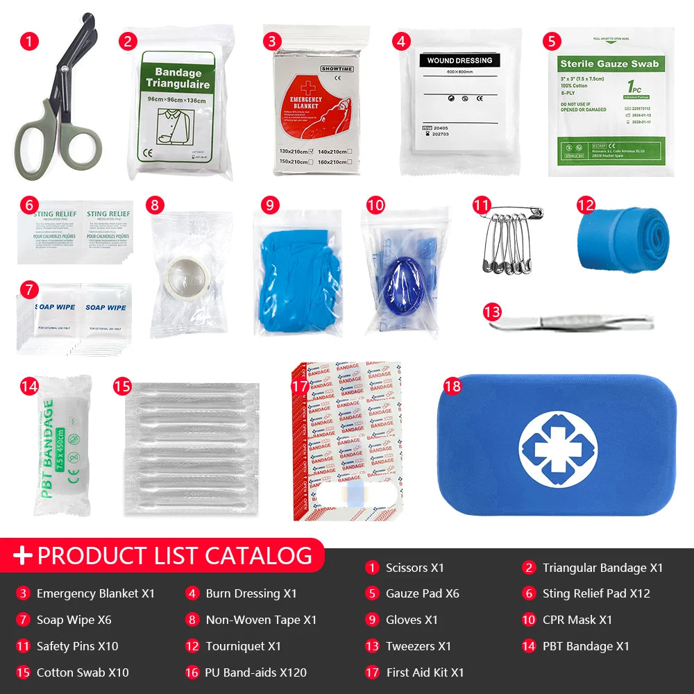 215pcs Emergency Medical First Aid Bag