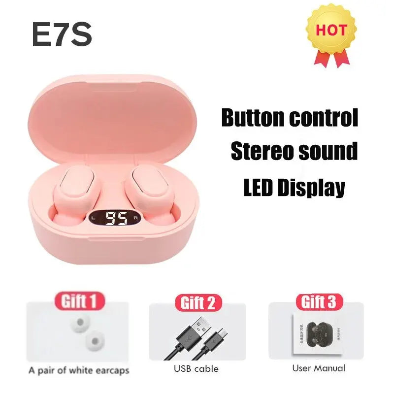 TWS E7S Fone 5.3 Wireless Headphones with Mic
