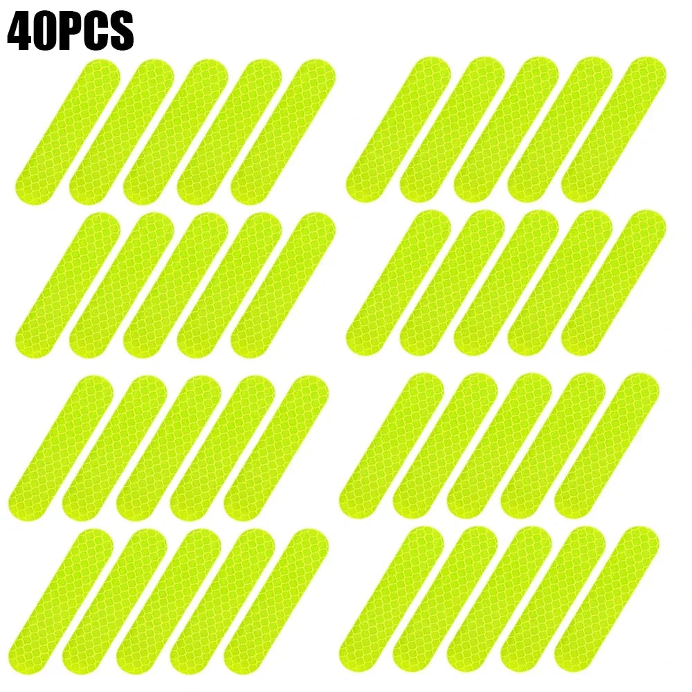 80-10PCS Waterproof High Visibility Reflector Tape for Night Riding or Walking - WORLDZii