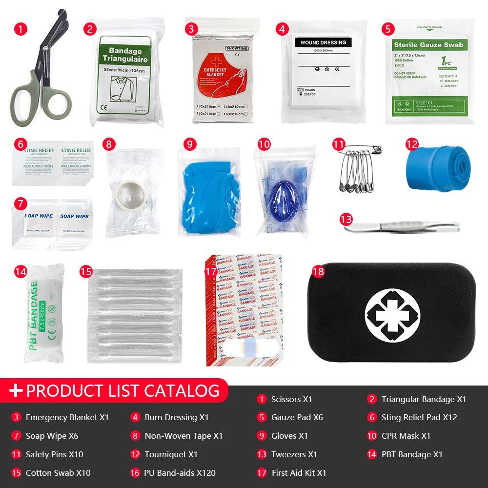 215pcs Emergency Medical First Aid Bag