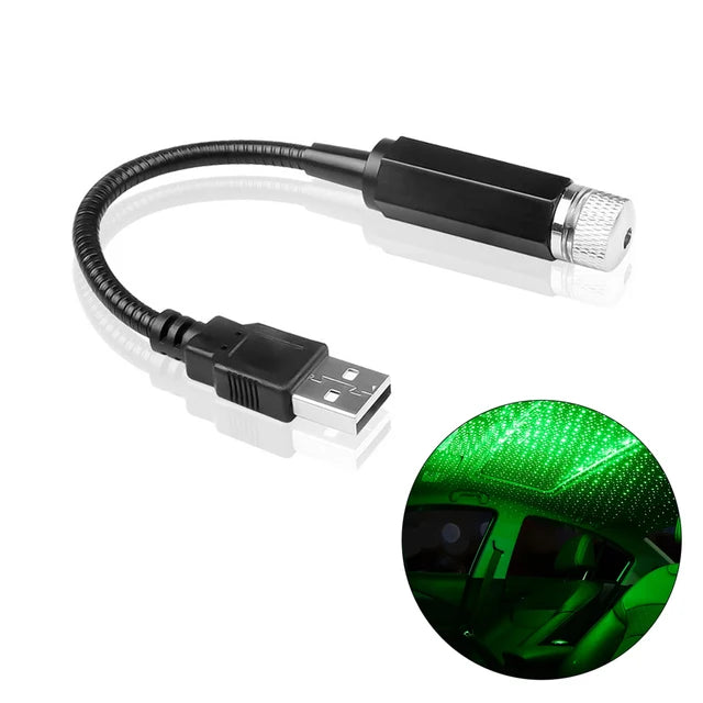 Mini LED Car Roof Star Night Light Projector Atmosphere Galaxy Lamp USB Decorative Adjustable for Auto Roof Room Ceiling Decor - WORLDZii