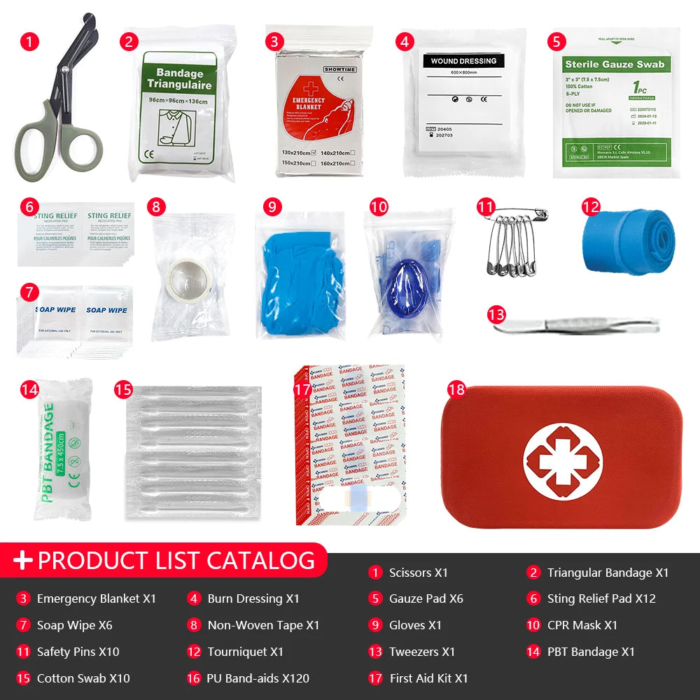 215pcs Emergency Medical First Aid Bag