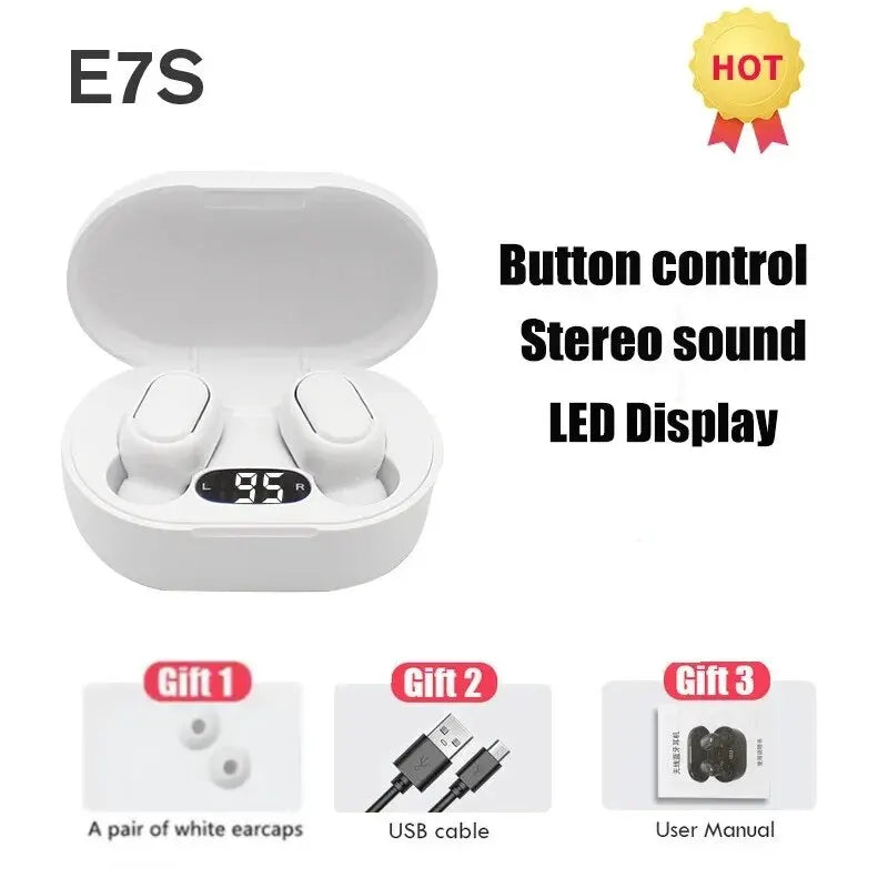 TWS E7S Fone 5.3 Wireless Headphones with Mic