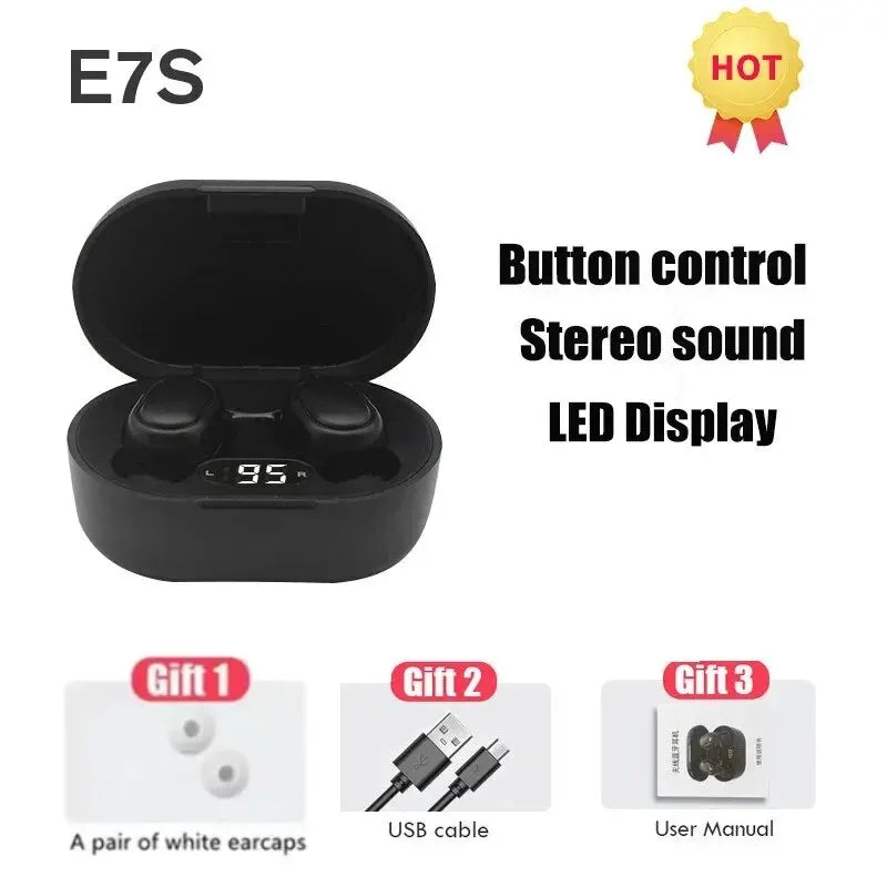 TWS E7S Fone 5.3 Wireless Headphones with Mic
