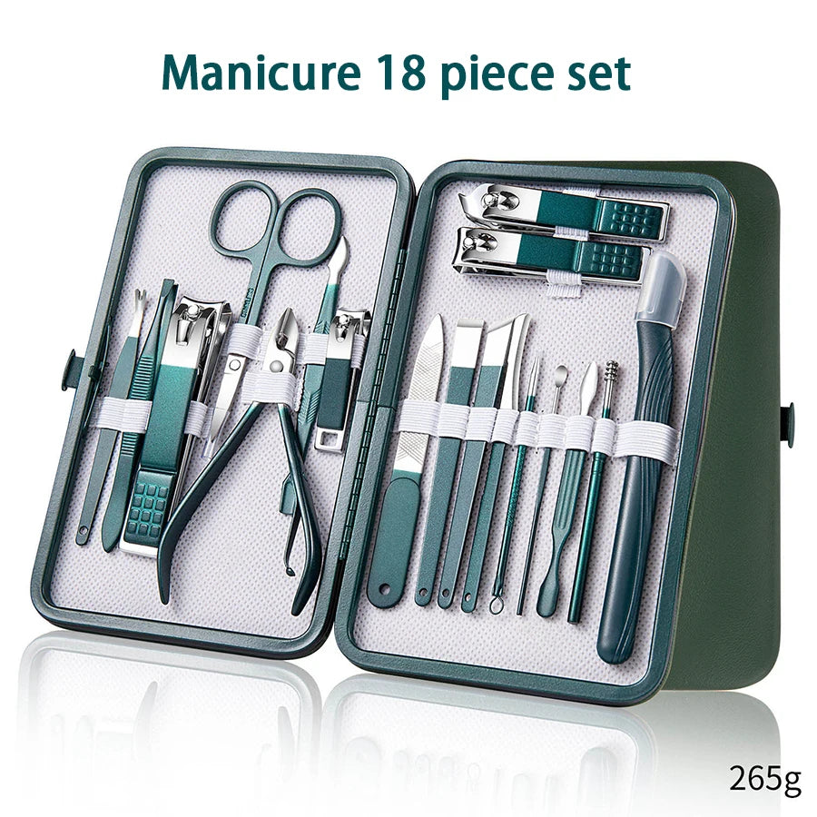 Ouriner 6-18Pcs Portable Manicure and Pedicure Set