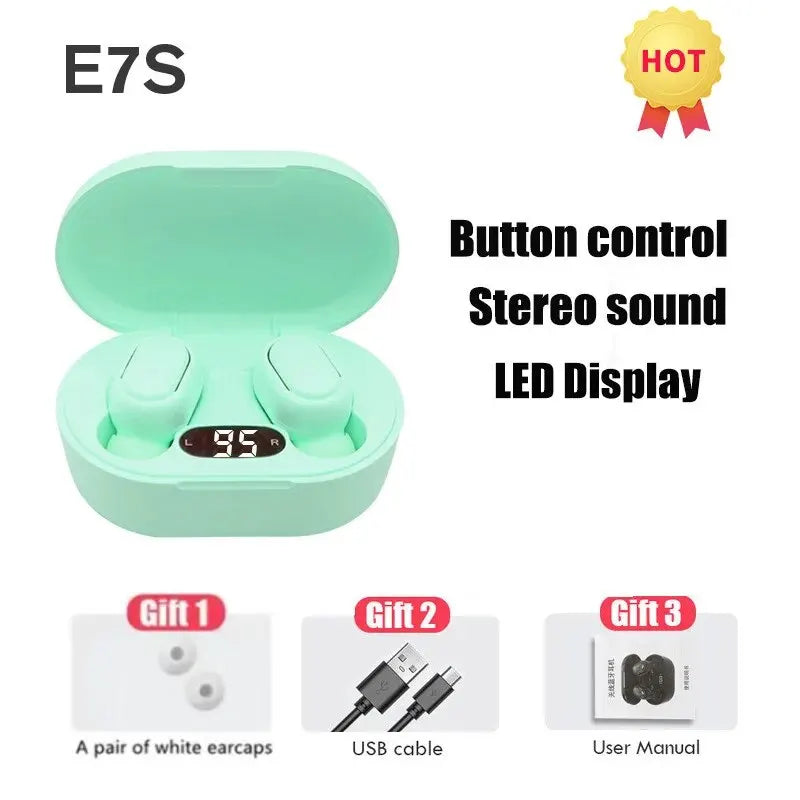 TWS E7S Fone 5.3 Wireless Headphones with Mic