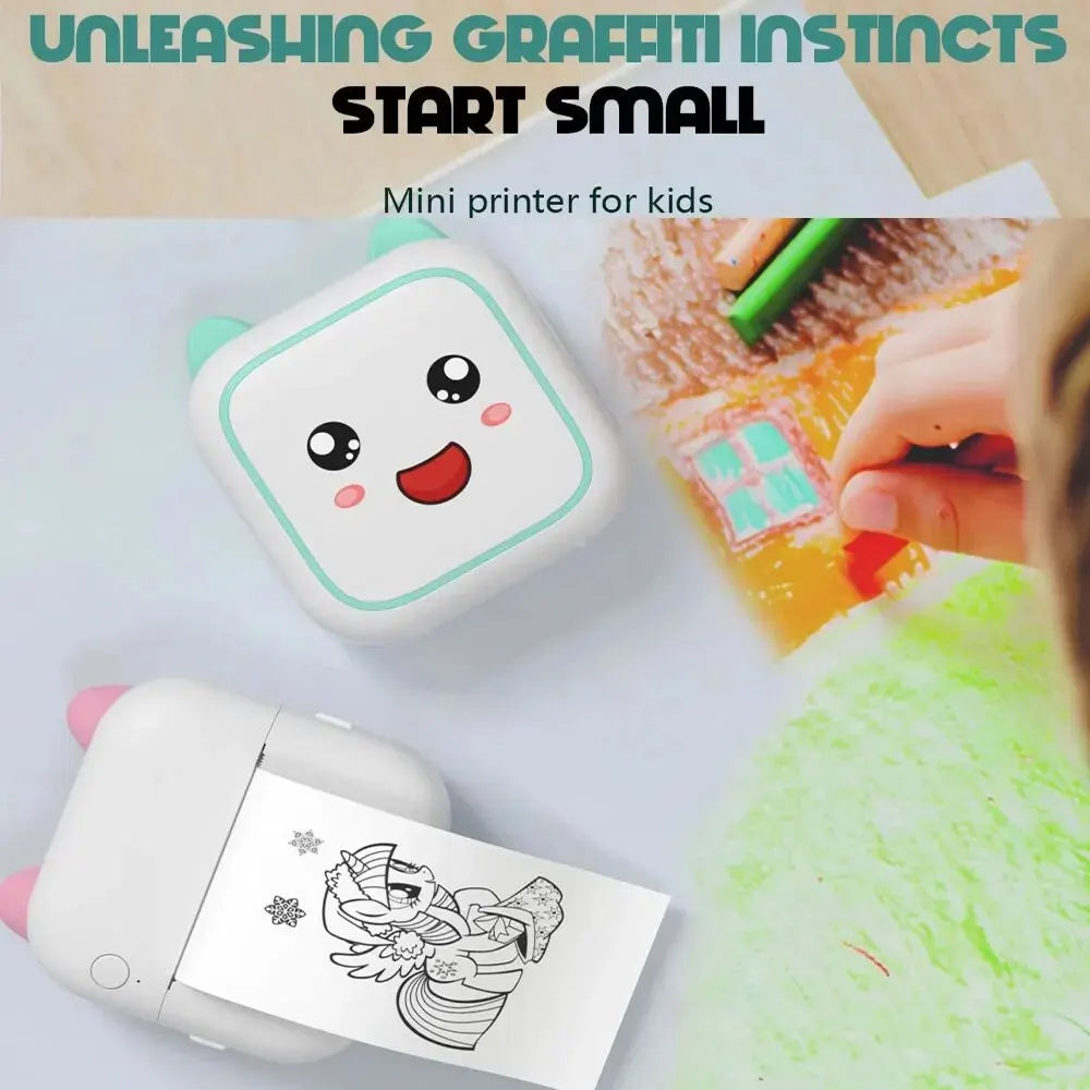 Mini Smile Printer Inkless with Thermal Paper - WORLDZii