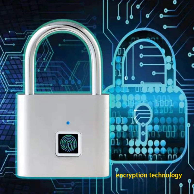 RAYKUBE P2 Smart Fingerprint Padlock With Built-in Rechargeable Battery - WORLDZii