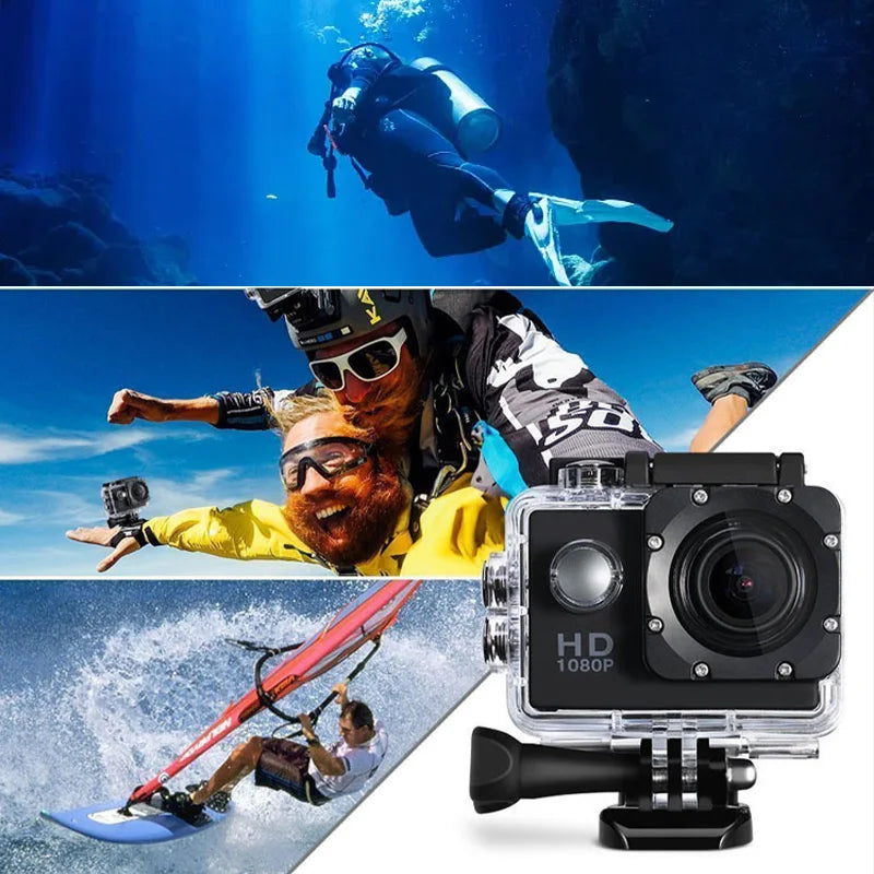4K Ultra HD Action Camera 3MP 900mAh Underwater Waterproof - WORLDZii