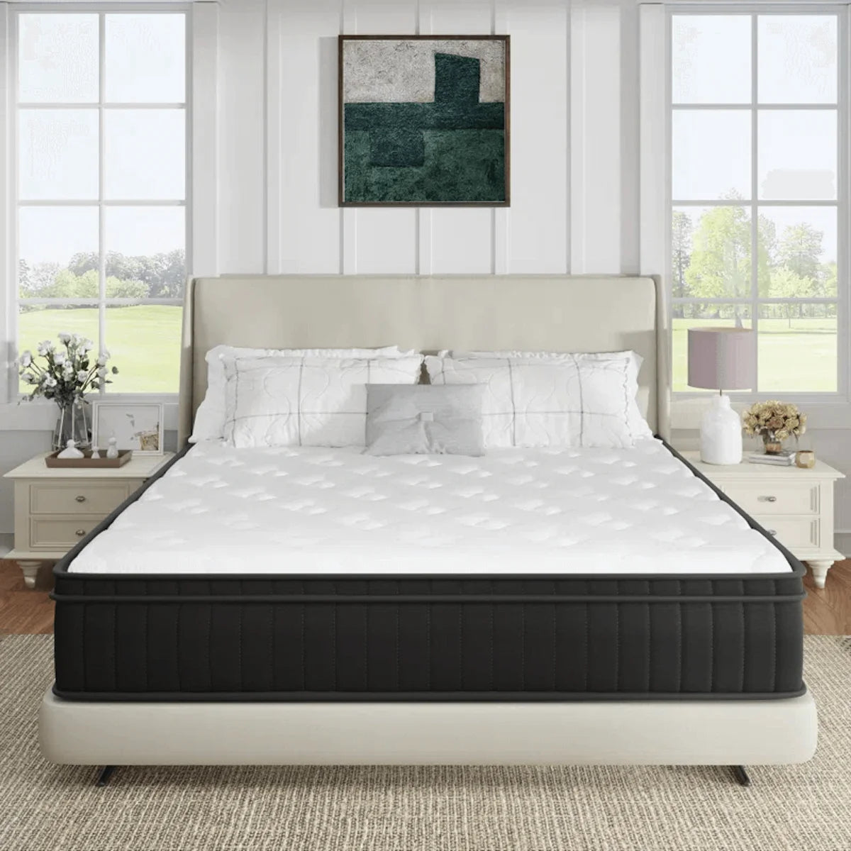 Queen Size Hybrid Mattress with Gel Memory Foam - WORLDZii