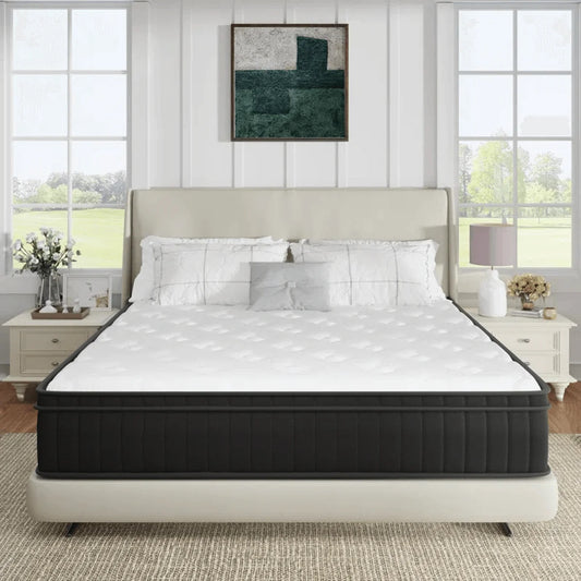 Queen Size Hybrid Mattress with Gel Memory Foam - WORLDZii