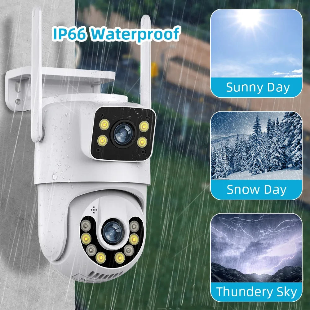 4K 8MP Wi-Fi PTZ Camera Two-Way Audio Video Surveillance P2P IPC360 Home