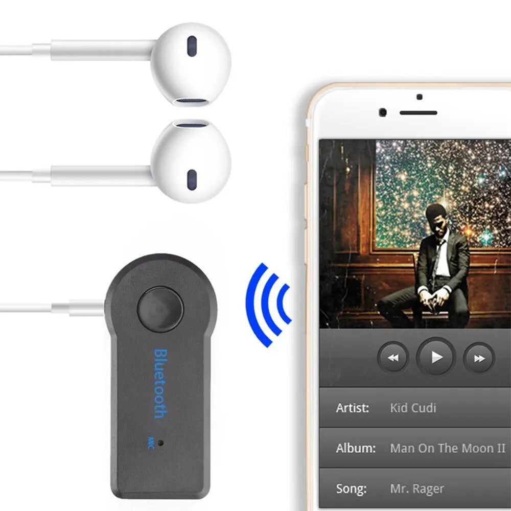 3.5 AUX Jack Stereo Music Audio Car Transmitter Speaker Amplifier Wireless Adapter with Mic