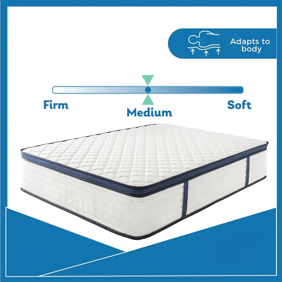 Queen Size Gel Memory Foam Hybrid Mattress - WORLDZii