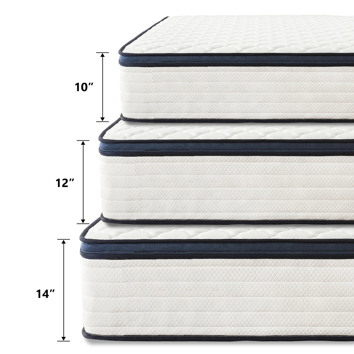 Queen Size Gel Memory Foam Hybrid Mattress - WORLDZii