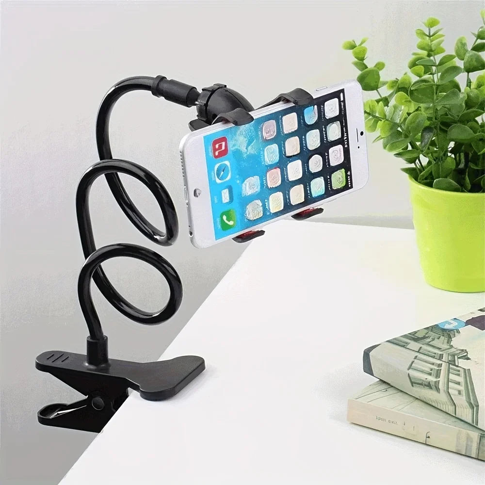 Tablet and Cellphone Double Clamp Spiral Base Stand - WORLDZii