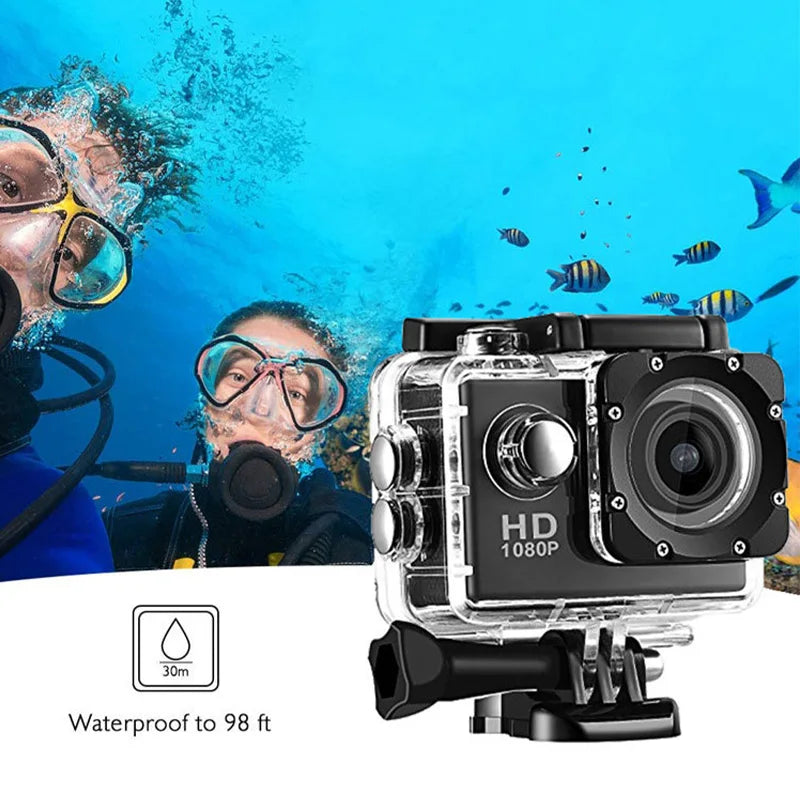 4K Ultra HD Action Camera 3MP 900mAh Underwater Waterproof - WORLDZii