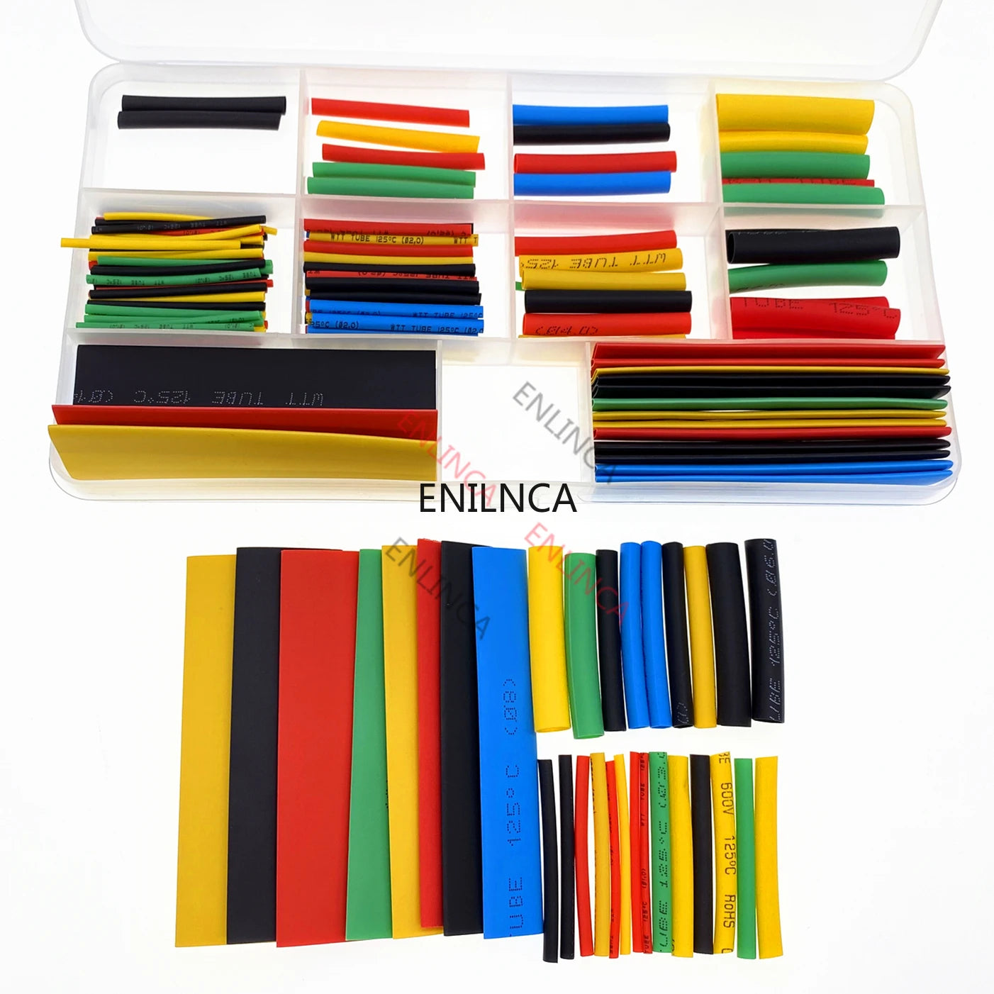 127-750pcs Heat-shrink Tubing Thermoresistant for Wire Cable Insulation Sleeve - WORLDZii