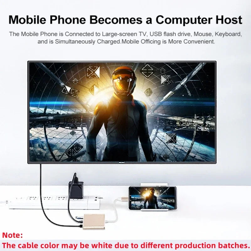 3 In 1 USB-C Hub Male to Female USB 3.0 Charging Adapter - WORLDZii