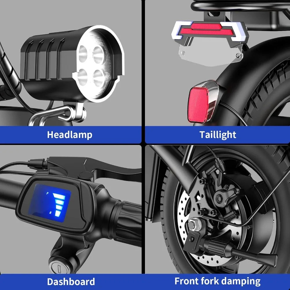 Adult folding Electric Bicycle - WORLDZii