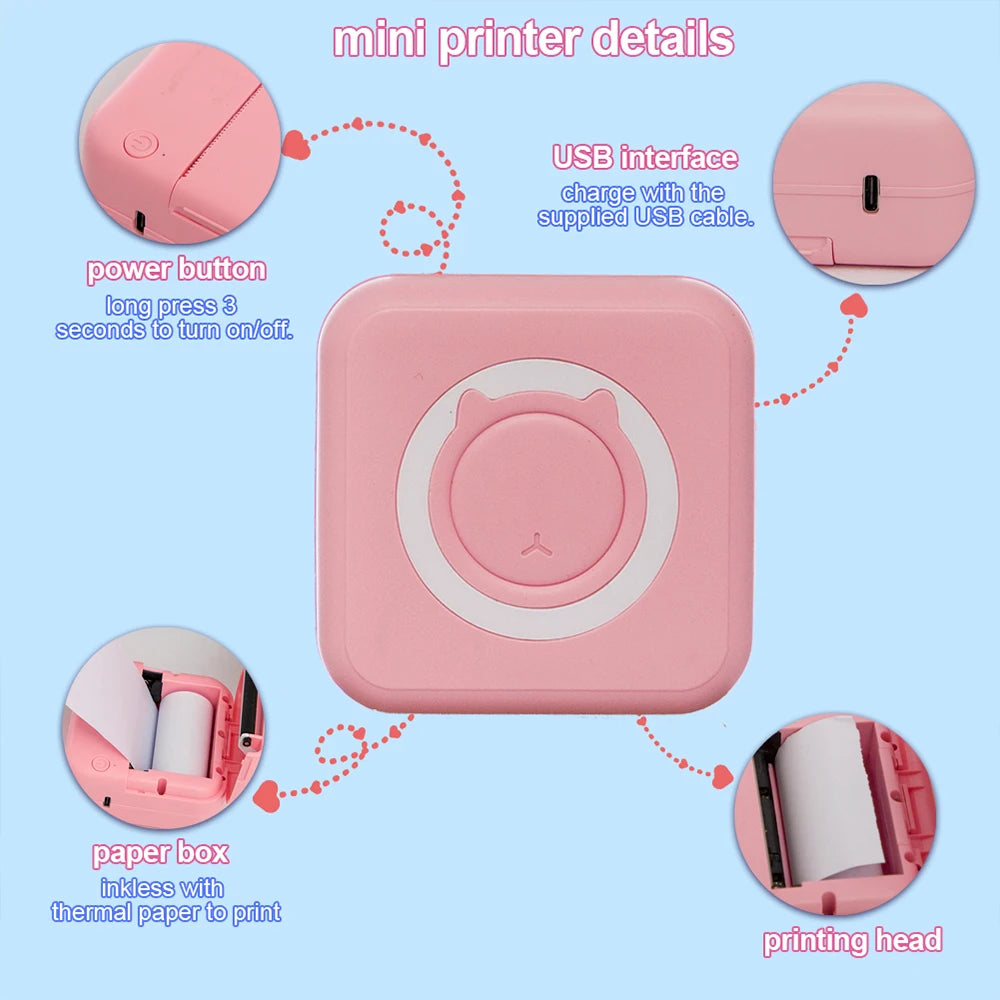 KGG Mini Portable Thermal Printer - WORLDZii
