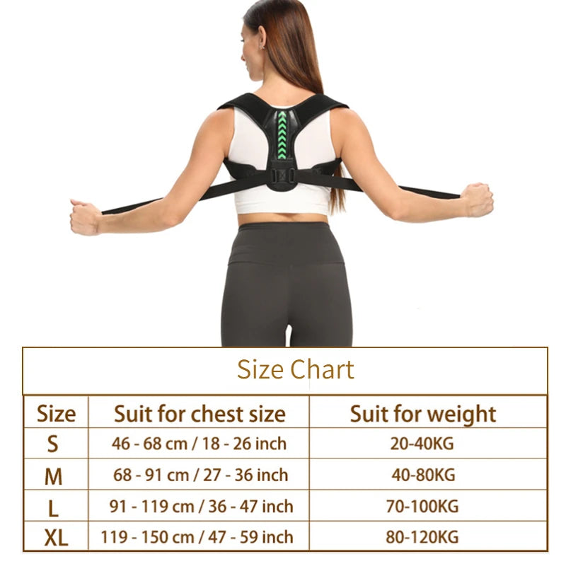 Adjustable Back Shoulder Posture Corrector Belt Clavicle Spine Support Reshape Your Body Home Office Sport Upper Back Neck Brace - WORLDZii