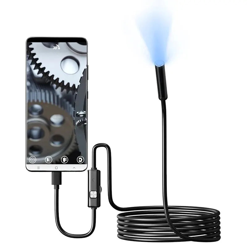 7.0MM TYPE-C IP67 USB Flexible Inspection Borescope Cameras for Phone PC